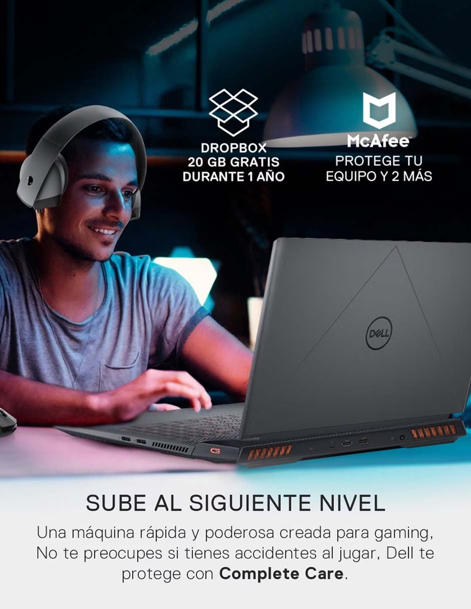 Laptop Gamer Dell Gaming NB G15 5530 15.6 Pulgadas Full HD Intel Core i7 NVIDIA GeForce RTX 4060 16 GB RAM 512 GB SSD