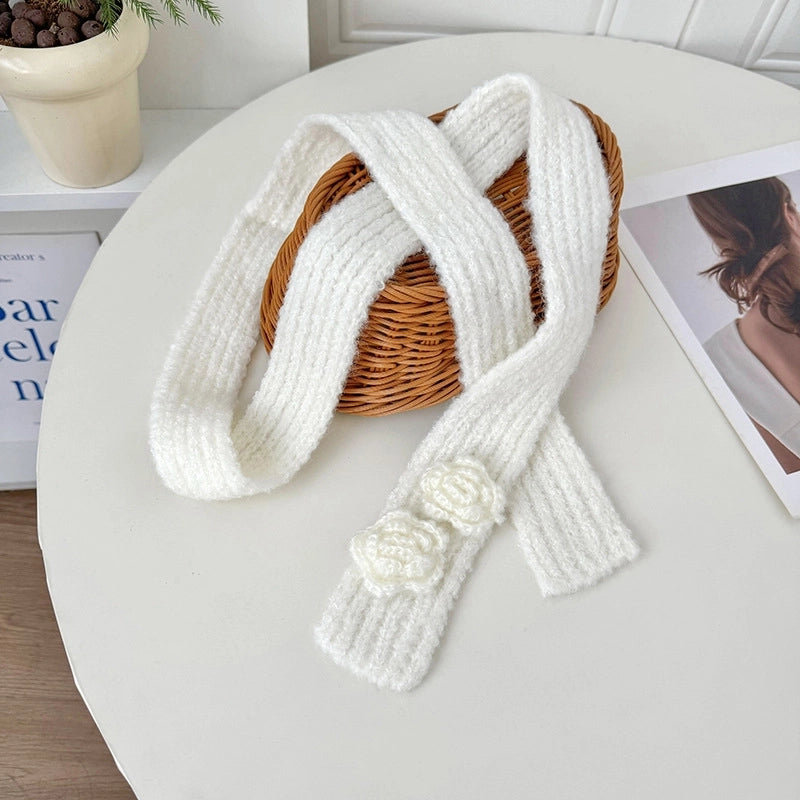 Women's Sweet Solid Color Polyester Scarf