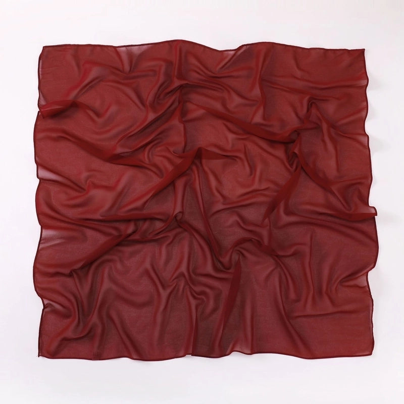 Women's Sweet Solid Color Polyester Kerchief