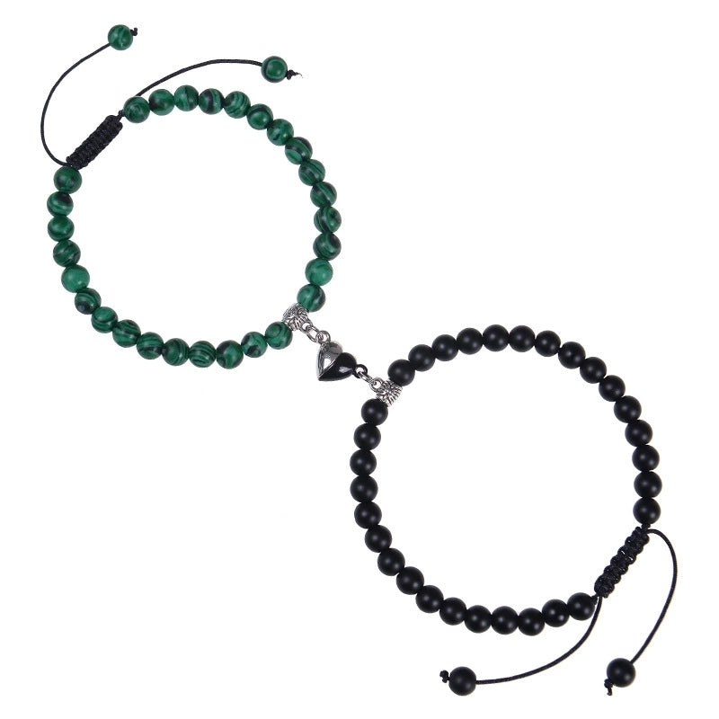 Romantic Heart Shape Natural Stone Handmade Bracelets