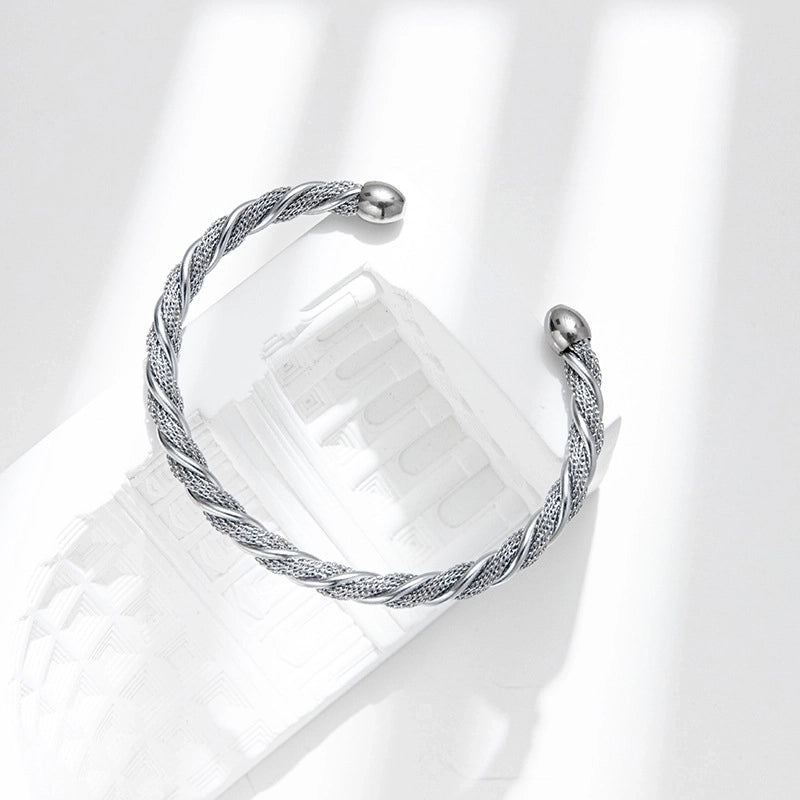 Casual Minimalist Solid Color Stainless Steel Plating Bangle