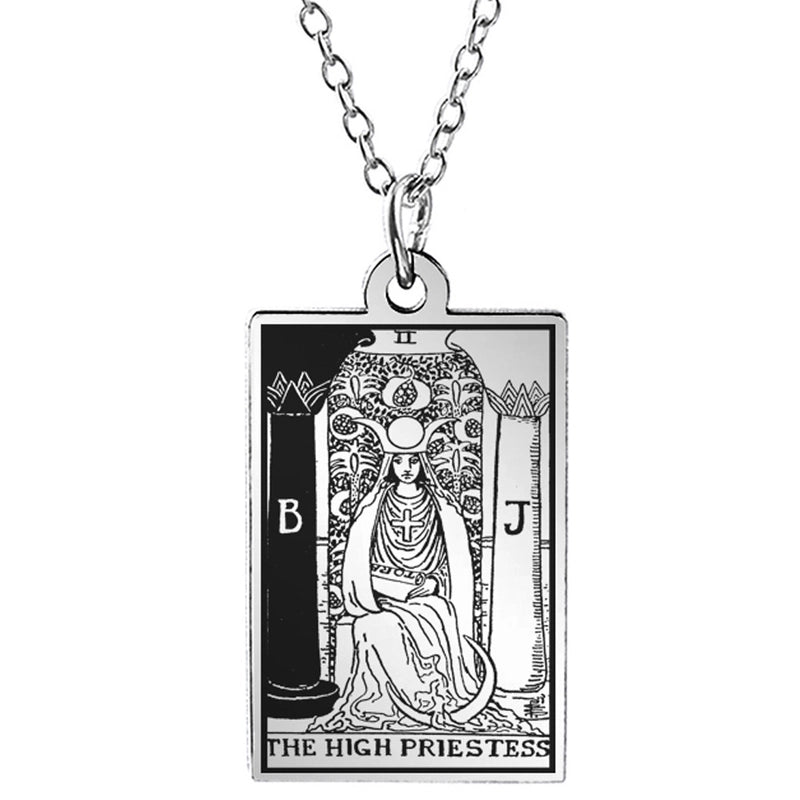 Retro Geometric Stainless Steel Pendant Necklace Plating Stainless Steel Necklaces 1 Piece