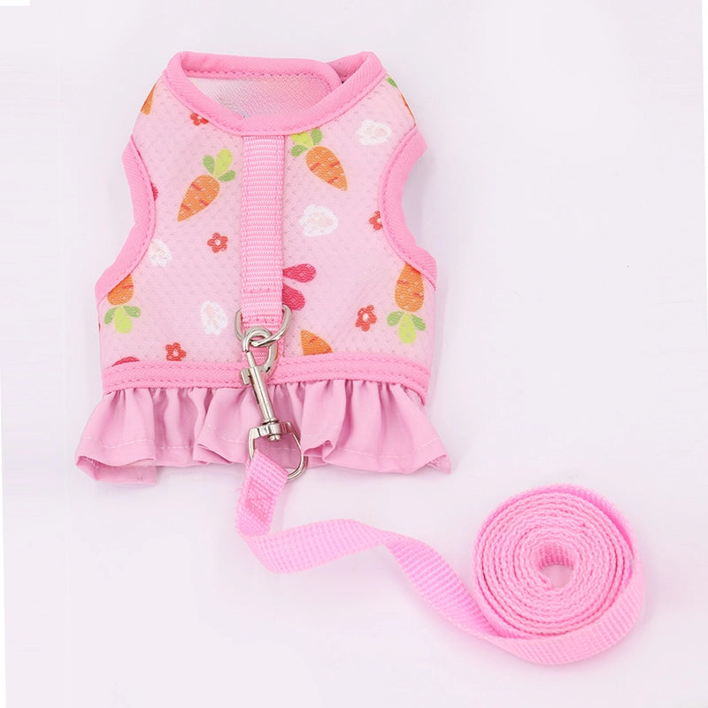 Rabbit Chest Back Dutch Pig Rabbit Rope Small Pet Traction Rope Chest Strap Rabbit Vest Chest Back Set