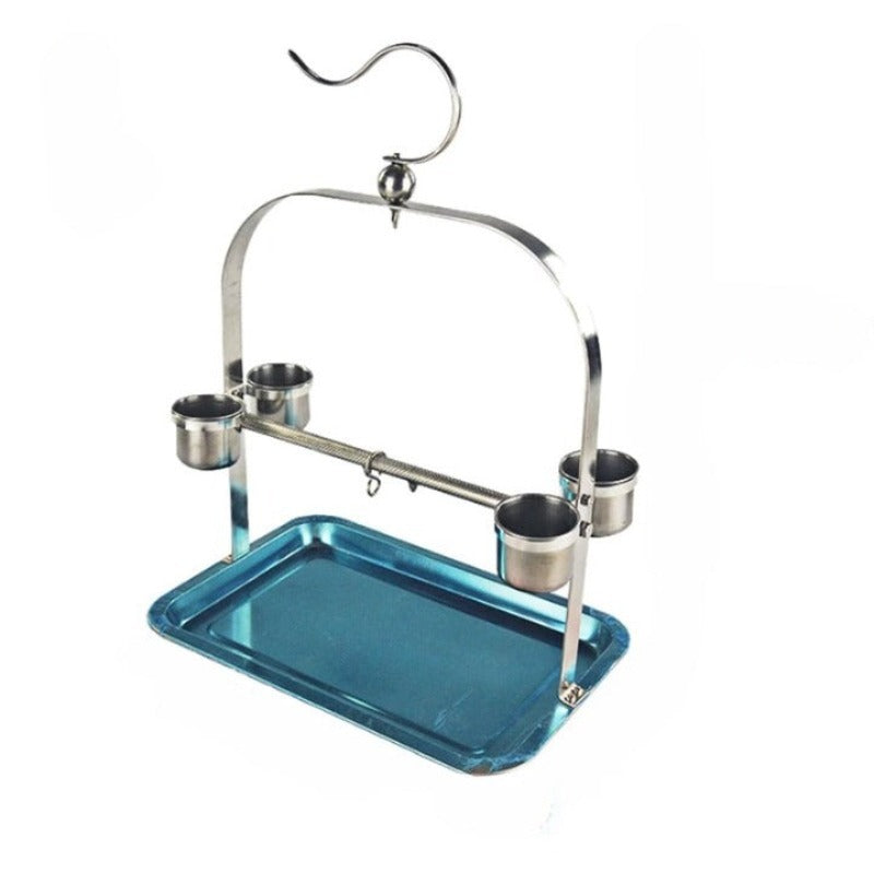 Stainless Steel Perch Bite Bird Stand