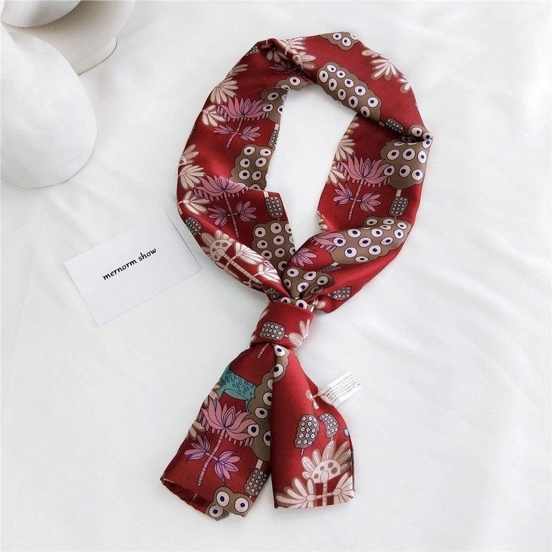 Fashion Double-sided Wild Small Scarf Professional Scarf