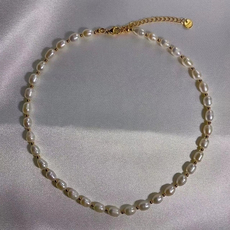 INS Style Geometric 304 Stainless Steel Stainless Steel Crystal Beaded Plating Bracelets Necklace