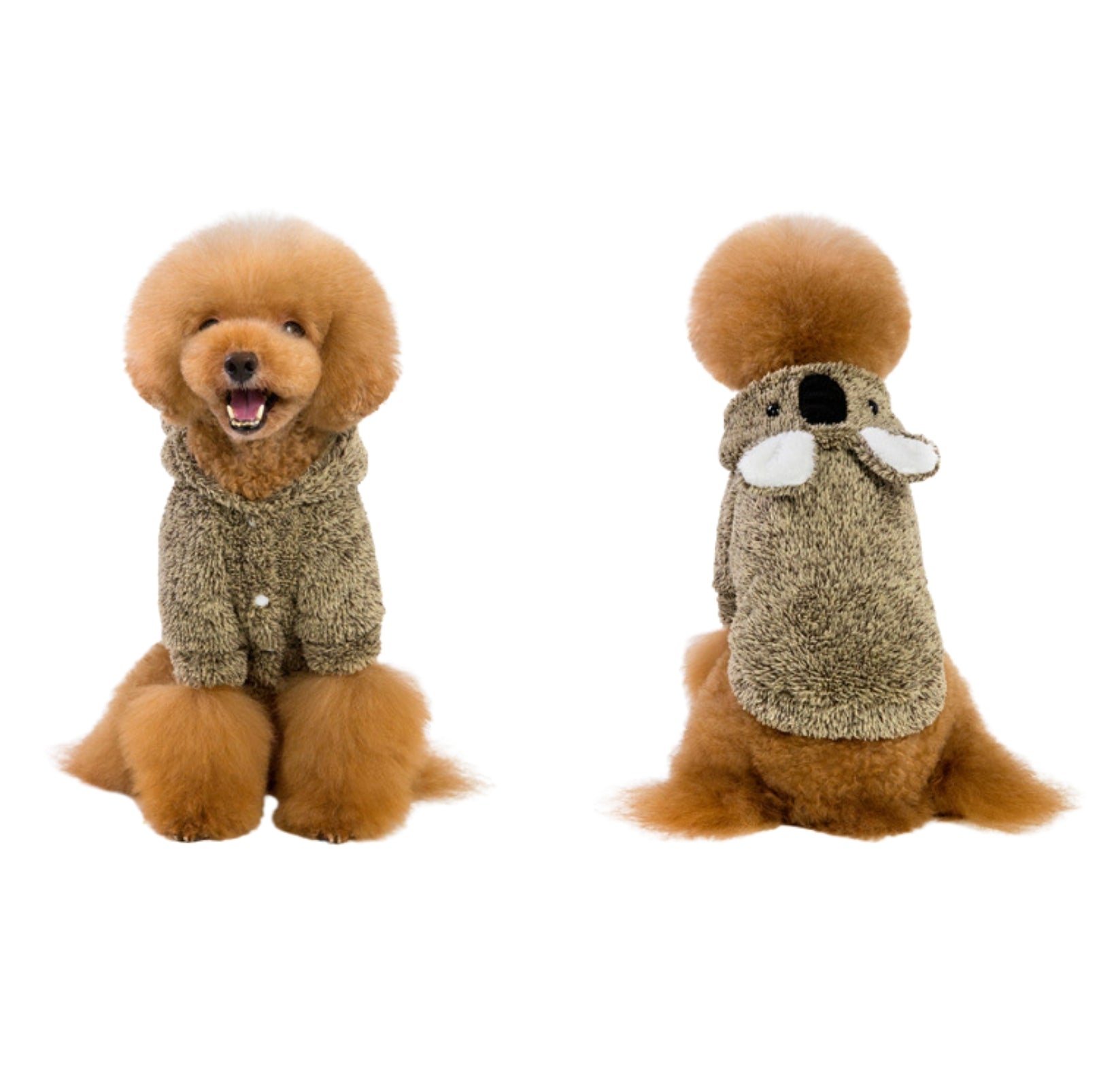 Cozy Koala Double-Fleece Dog Jacket