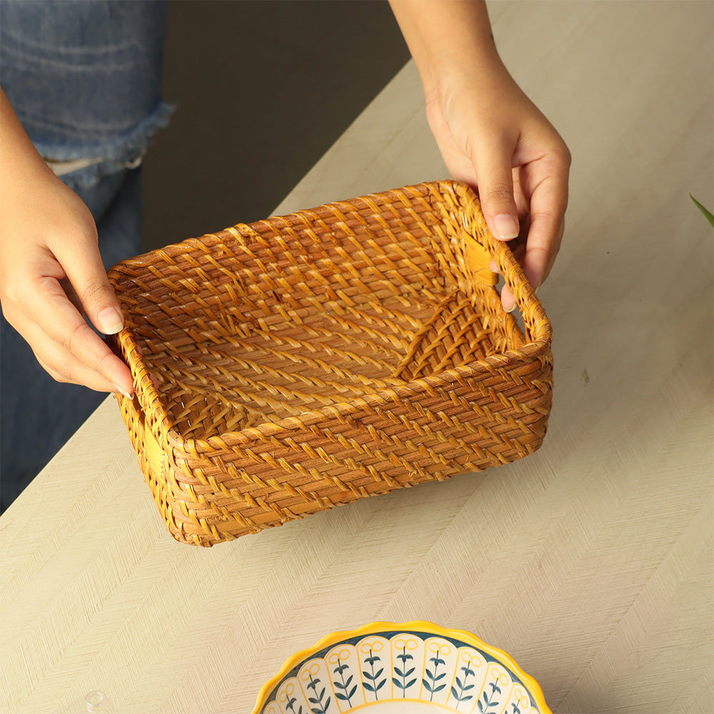 Vitta Rattan Storage Basket Small - Natural