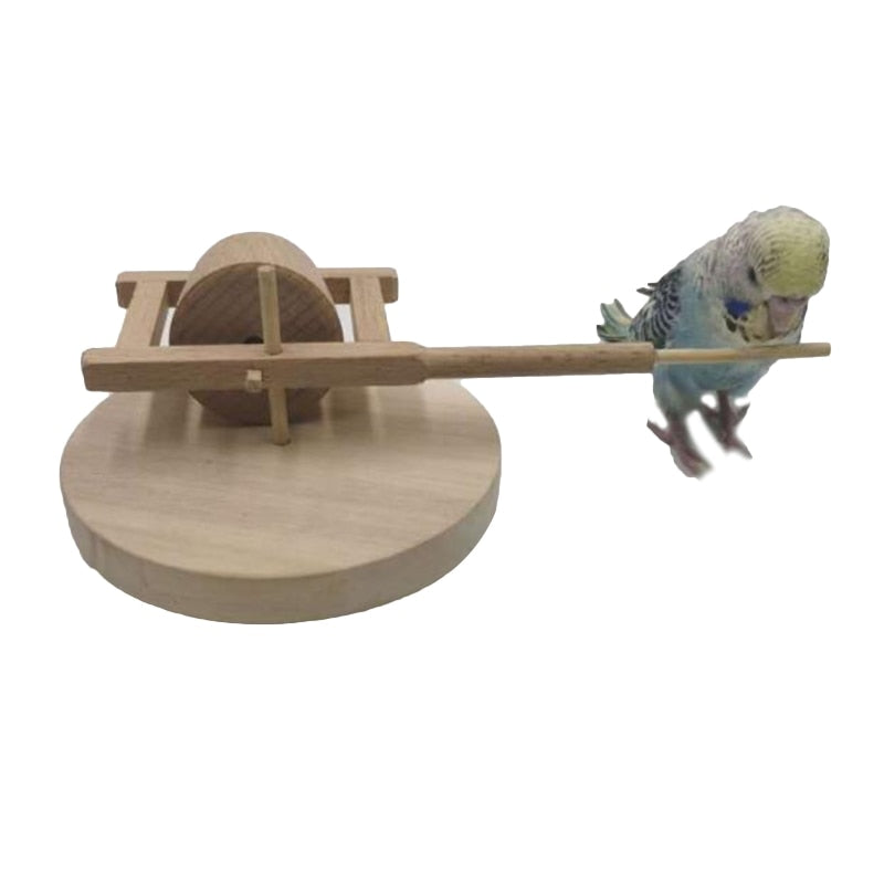 Bird Training Mini Wooden Quern Toy