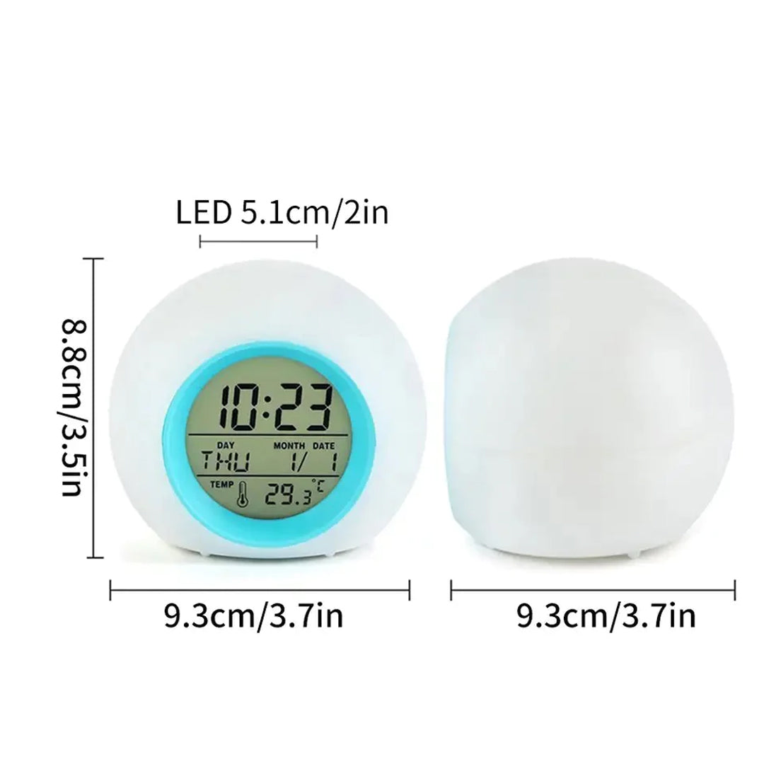 Digital Color Glow Kids Alarm Clock
