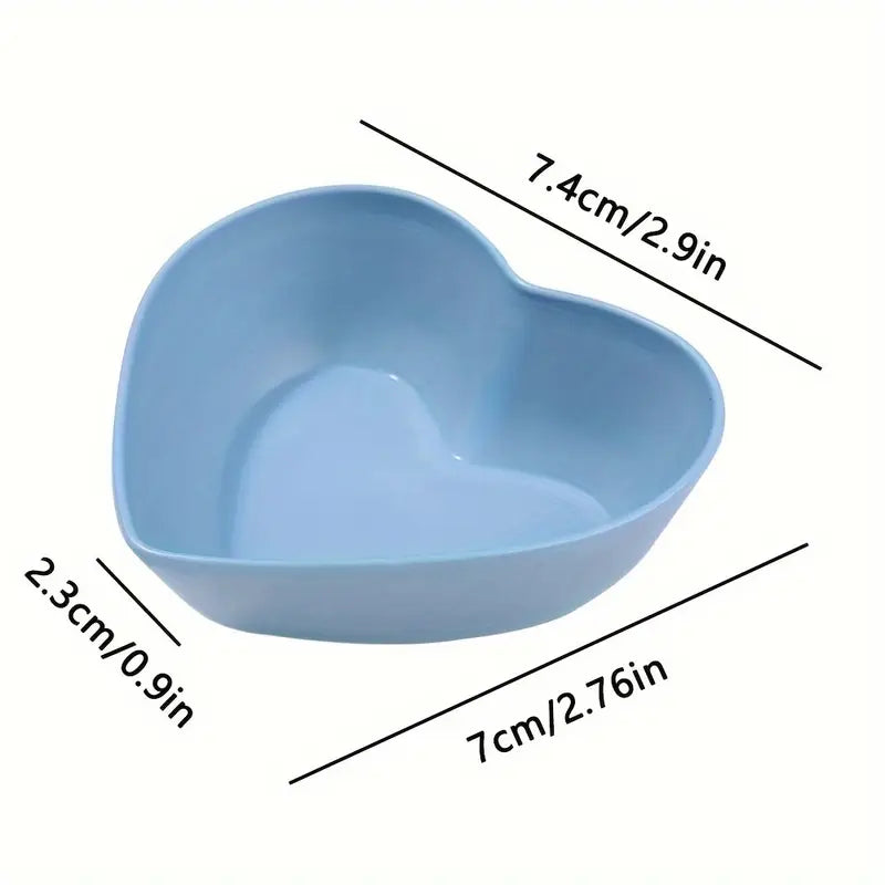 4-Pack Heart-Shaped Mini Serving Plates