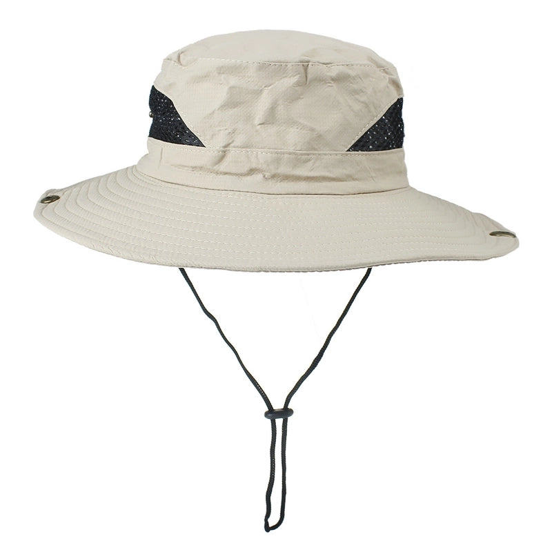Unisex Minimalist Solid Color Elastic Drawstring Design Flat Eaves Sun Hat