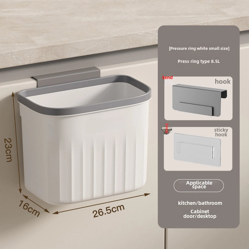 Simple Kitchen Trash Can Household Toilet Wall Hanging Large Capacity Waterproof Load-bearing Trash Basket
