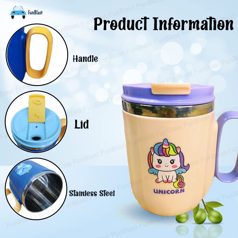 KIDS Insulated Vacuum Coffee Cup 400 ML Kids Cartoon Insulated Mug