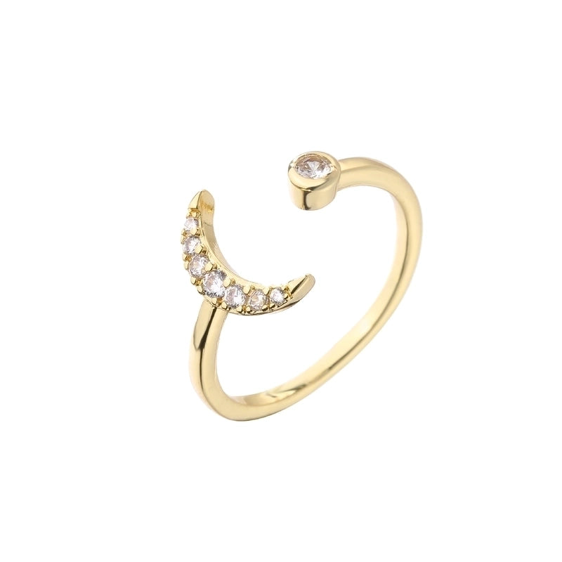 Copper Plating Star Zircon Copper Rings