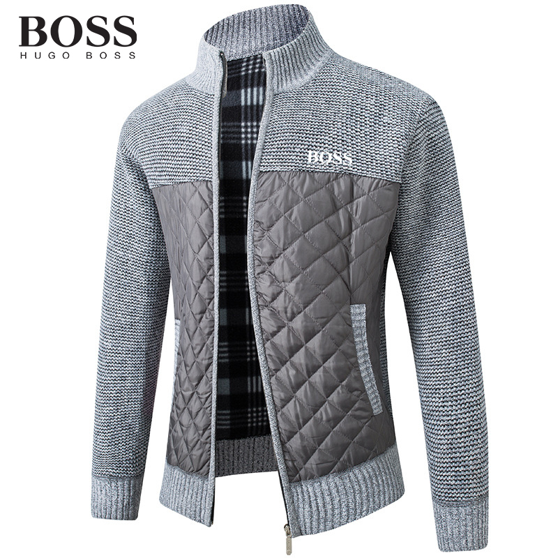 BOSS Men-s Knitted Sweater Cardigan