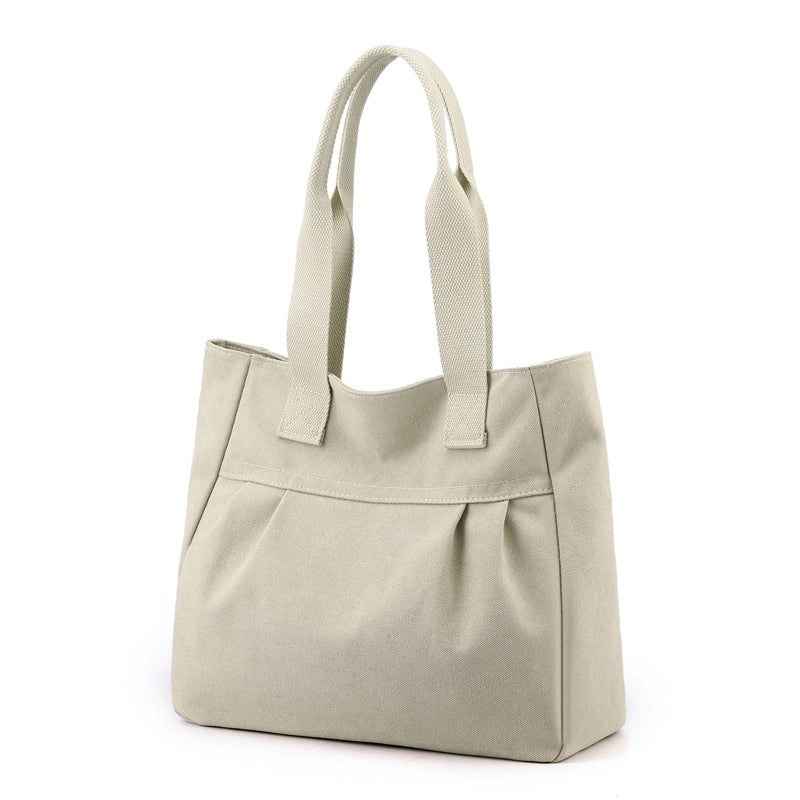 Women's Canvas Solid Color Streetwear Square Open Shoulder Bag