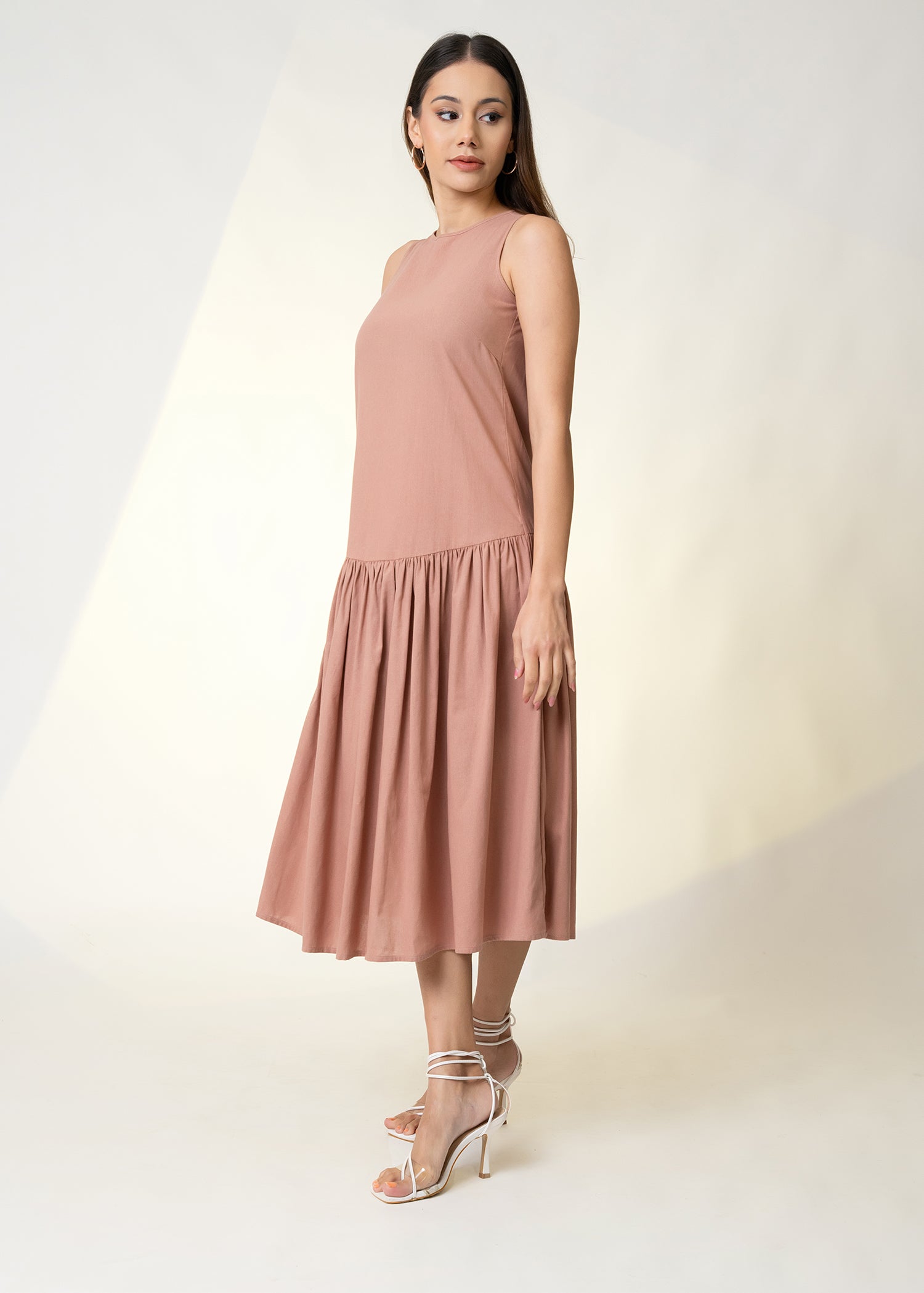 Drop Waist Midi Dress