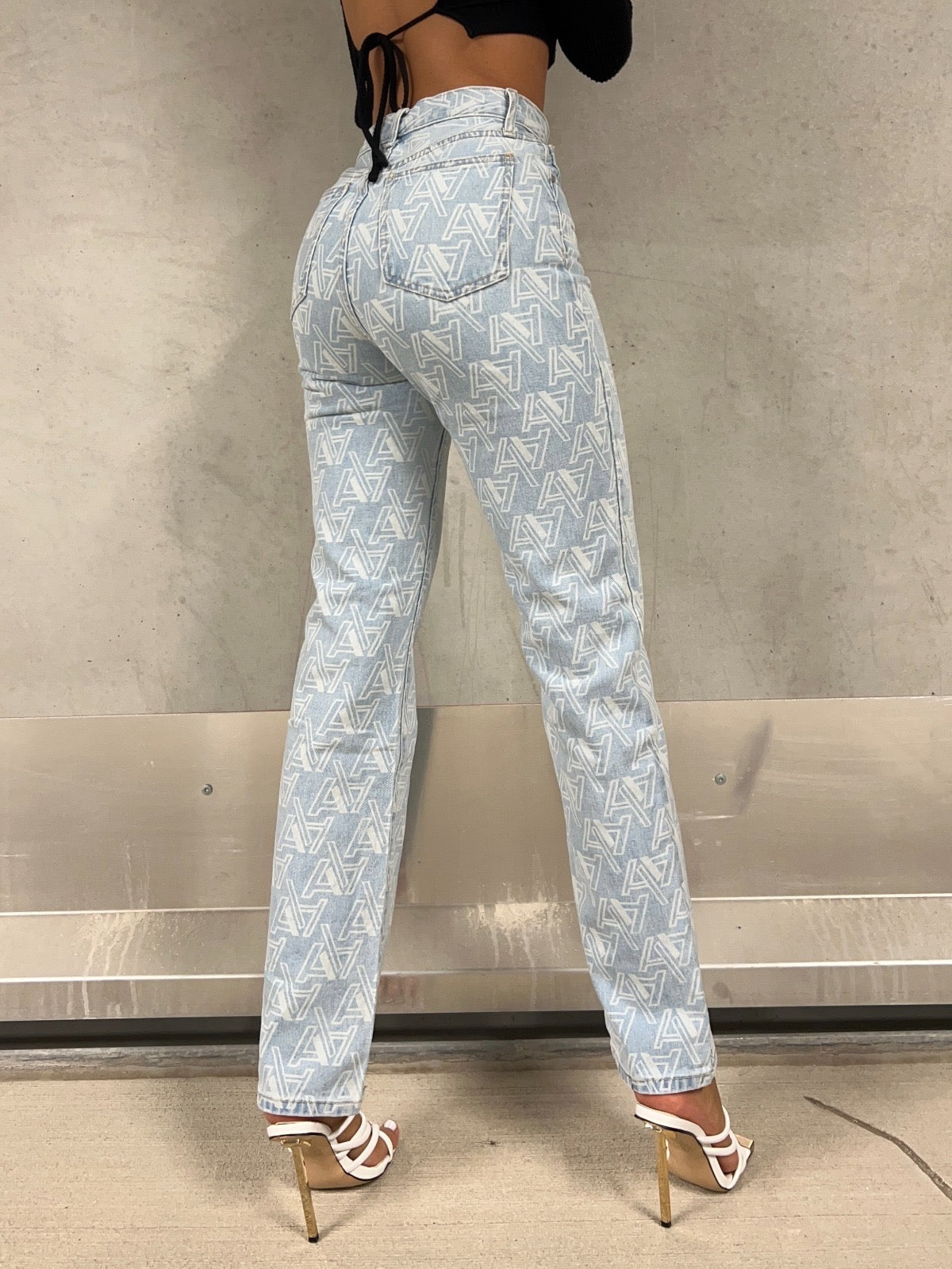 Rosie Letters Straight Leg Jeans