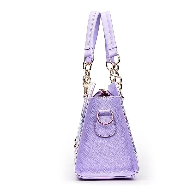 Women's Medium Pu Leather Color Block Streetwear Square Zipper Tote Bag