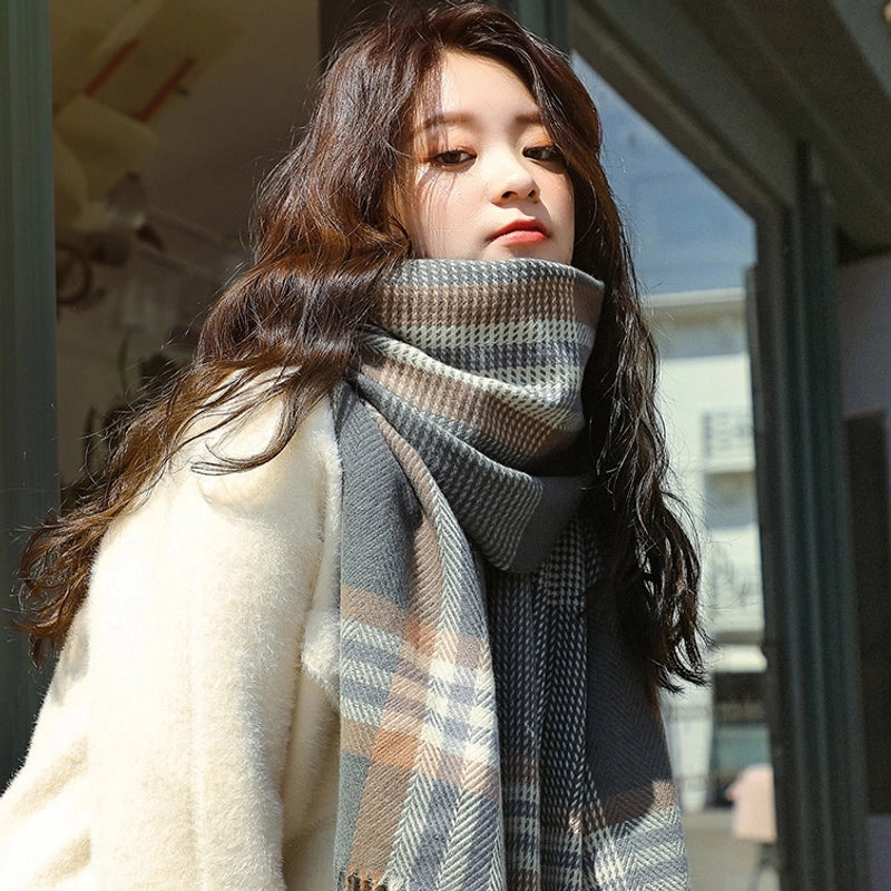 Cashmere Scarf New Winter Shawl Scarf Women's Thick Warm Tassel Scarf Scarf Winter Hair Generation