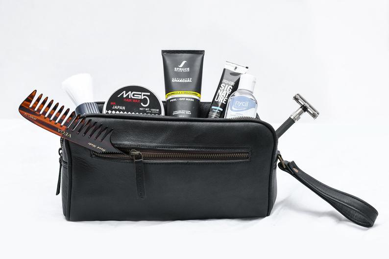 Single Section Toiletry- Black