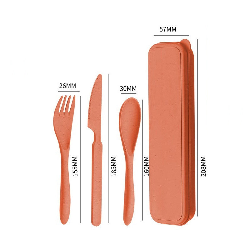 Casual Solid Color Wheat Straw Tableware 1 Set