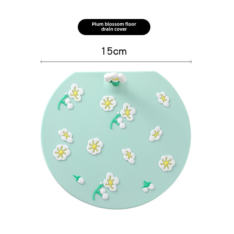 Sewer Floor Drain Deodorizer Bathroom Silicone Deodorant Mat Kitchen Toilet Silicone Deodorant Leak Cover