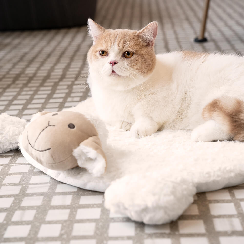 Lovely Warm Fleece Lamb Pet Mat