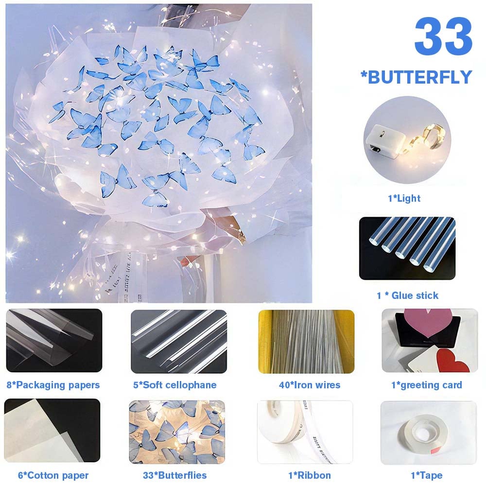 DIY Butterfly Bouquets Handmade Butterfly Flower Bouquet Gift for Girlfriend