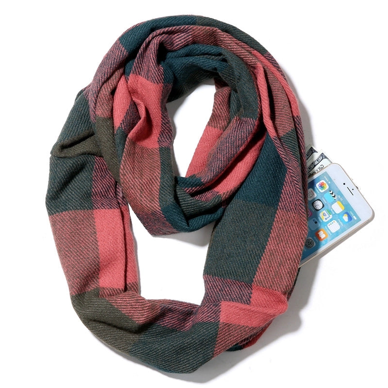Women's Classic Style Color Block Imitation Cashmere Scarf