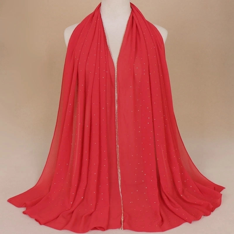 Women's Elegant Solid Color Chiffon Scarf