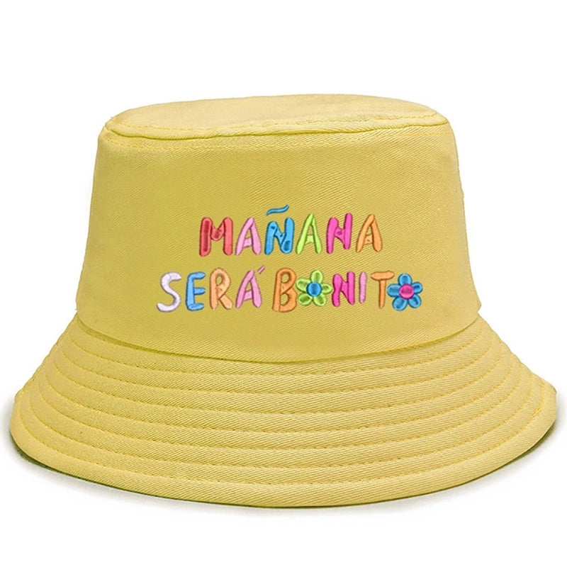 Unisex Casual Letter Embroidery Wide Eaves Bucket Hat