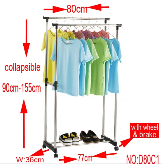 Steel Clothes Rack Double . Clothes Drying Rack Double Pole