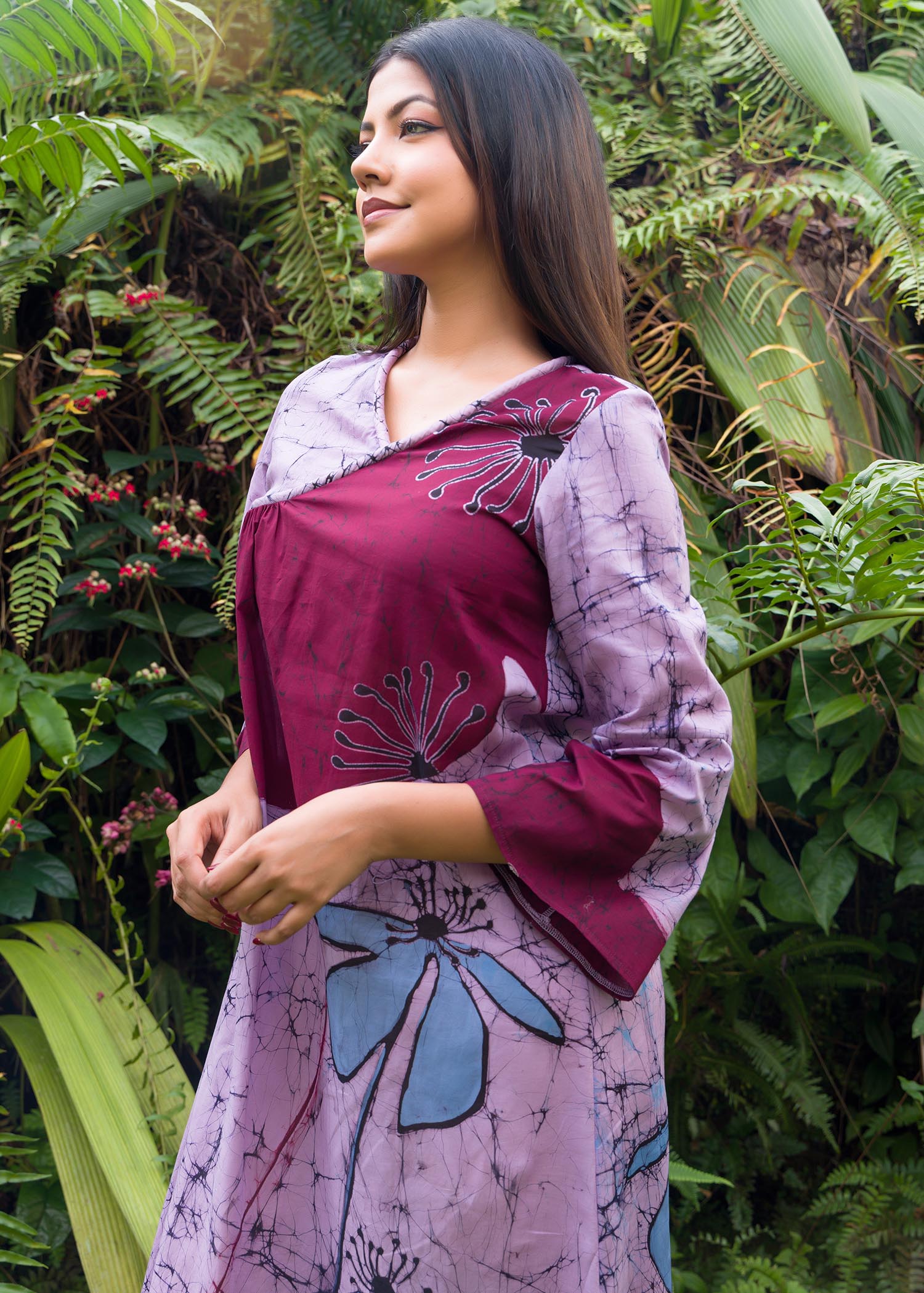 Tropicle floral detailed dress