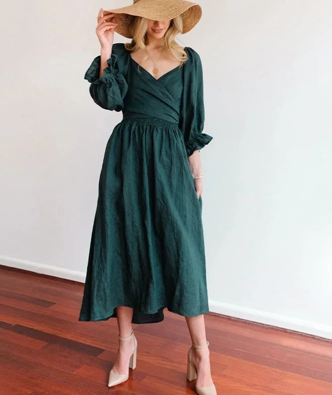 🔥Promotion - 49% OFF🔥French Ruffled Lantern Sleeves Multi-wear Dress