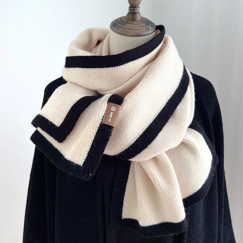 Women's Basic  Color Block Knit Scarf