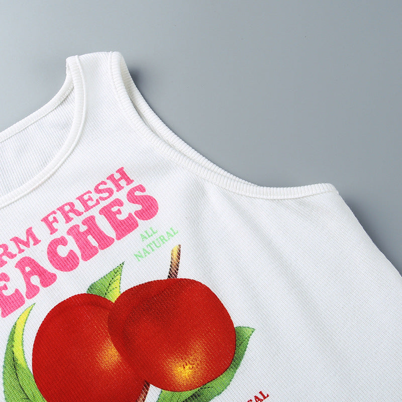 Farm Fresh Peaches Ribbed Top