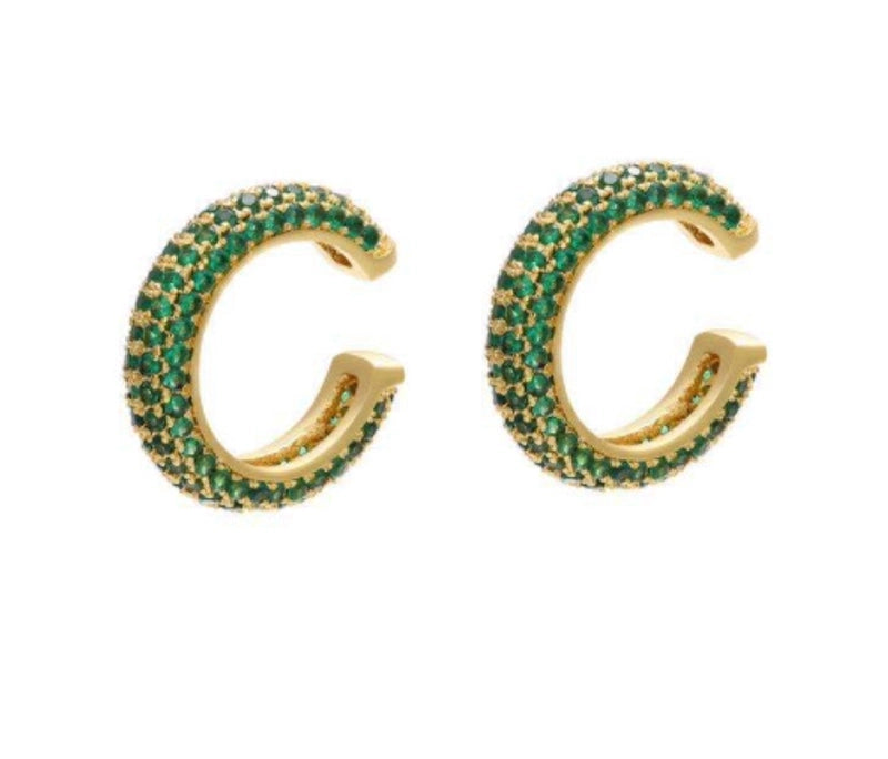 Fashion Geometric Plating Copper Zircon Copper Earrings