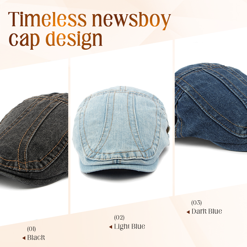 🍃Unisex Denim Newsboy Cap