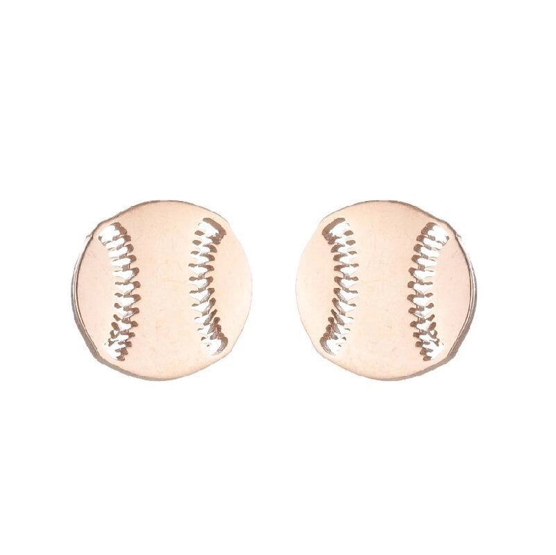 Minimalist Letter Skates Ball Stainless Steel Plating Hollow Out Ear Studs 1 Pair