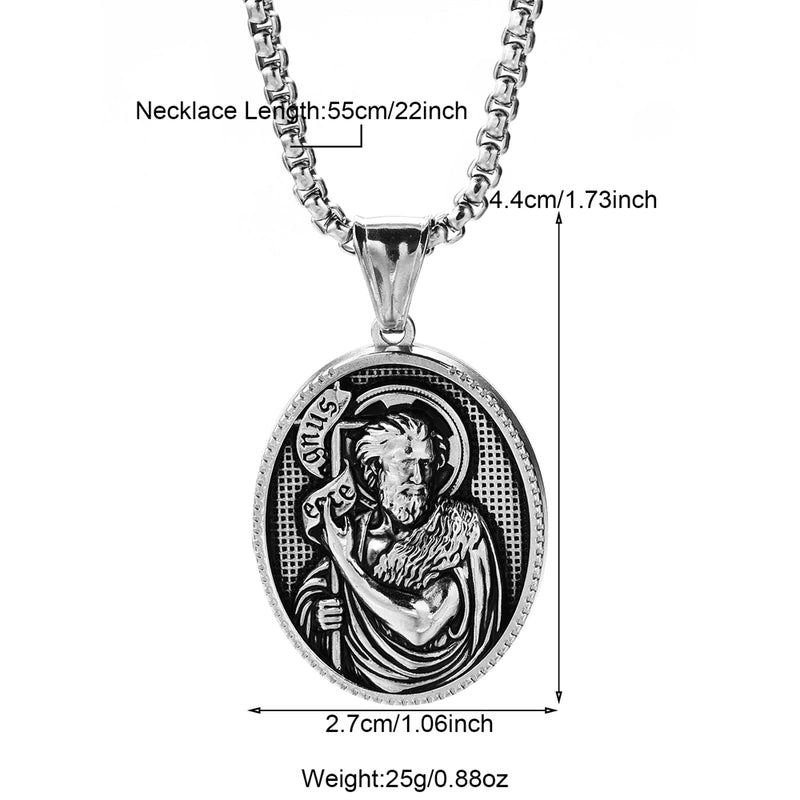 Modern Style Classic Style Portrait Cross Solid Color 304 Stainless Steel 18K Gold Plated Round Pendant Necklace