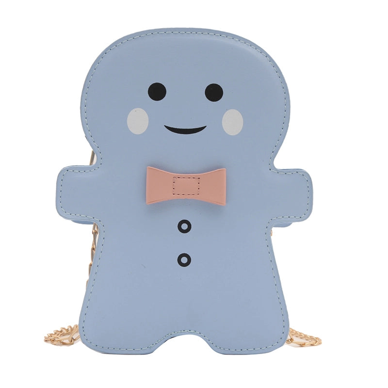 Women's Pu Leather Cartoon Character Cute Oval Zipper Shoulder Bag