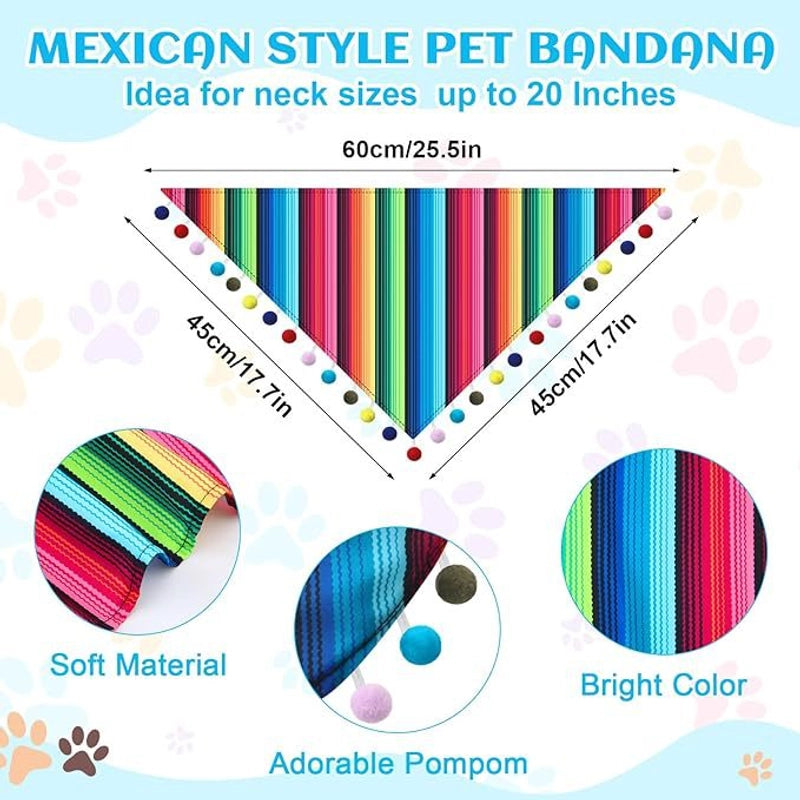 Cute Polyester Stripe Pet Saliva Towel Pet Hat