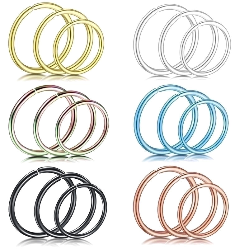 Fashion O-shape Stainless Steel Plating Nose Ring