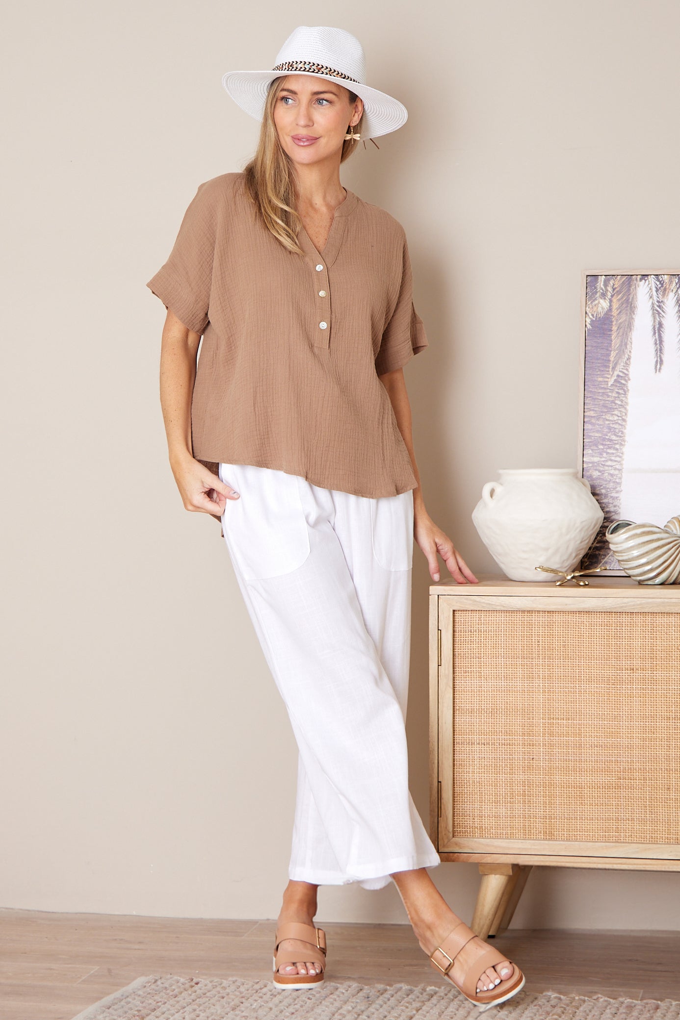 Linen Pants - White Linen