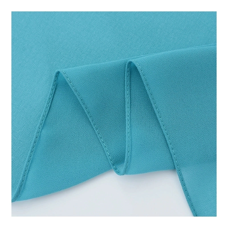 Women's Minimalist Classic Style Solid Color Satin Silk Scarf