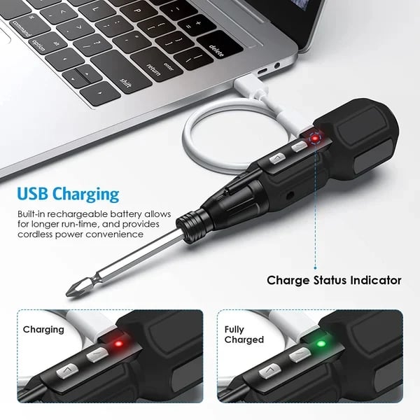Electric screwdriver with LED light