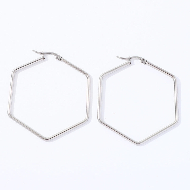 1 Pair Fashion Star Heart Shape Butterfly Plating Hollow Out 201 Stainless Steel 18K Gold Plated Earrings