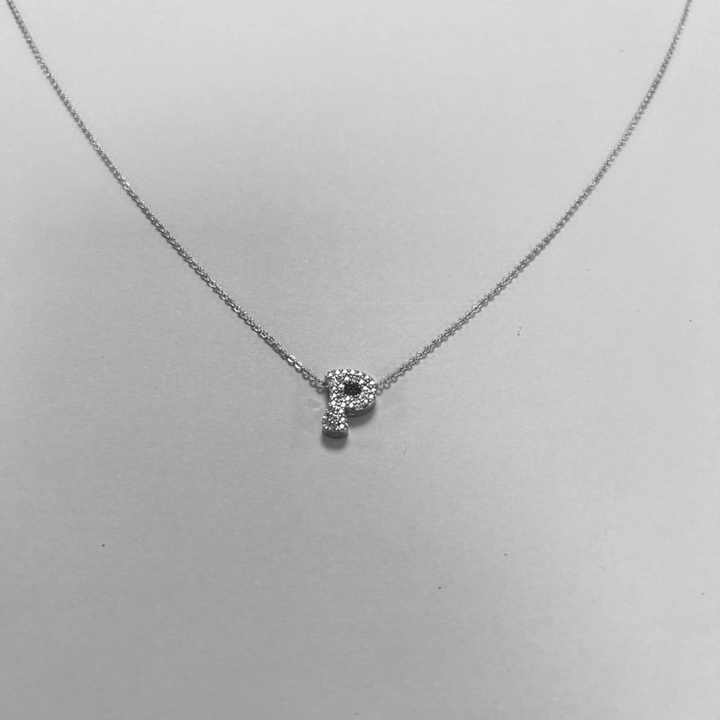 Minimalist Letter Copper Zircon Necklace In Bulk
